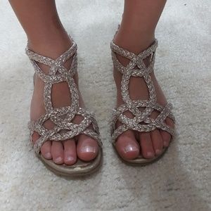 Very light gold sandals